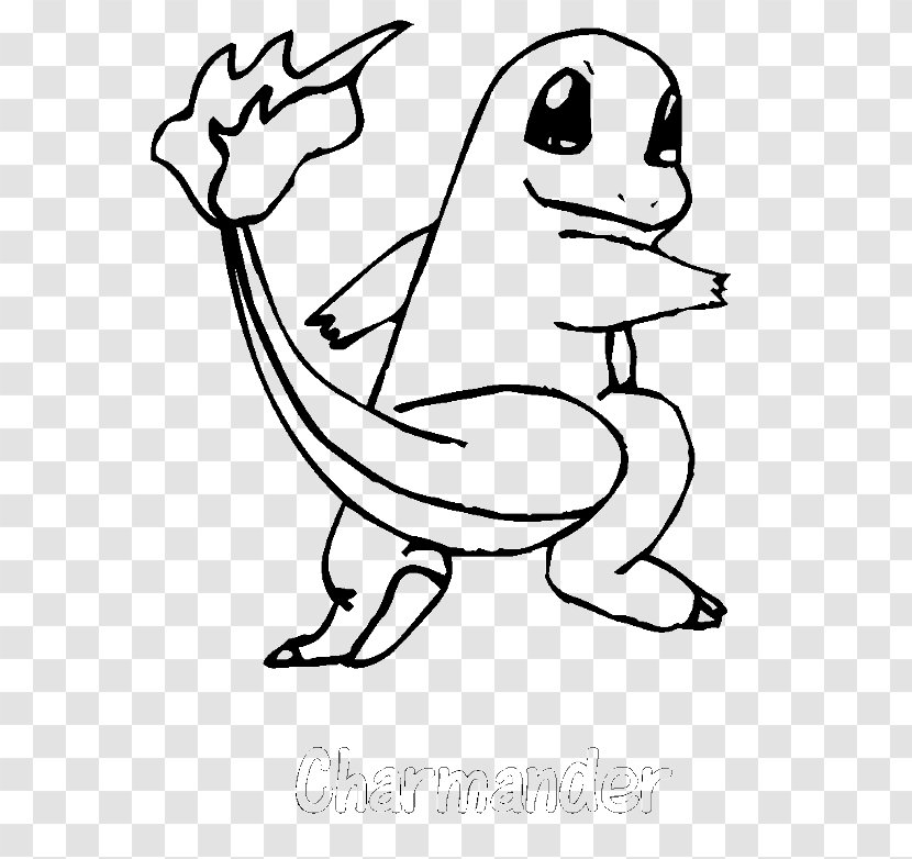 Coloring Book Charmander Black And White Pokémon Drawing - Heart - Of Pokemon Transparent PNG