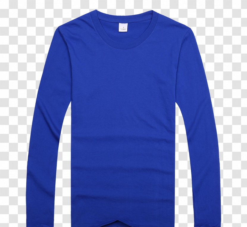 Long-sleeved T-shirt Neck - Blue - Brand Bamboo Fiber Qiuyi Transparent PNG