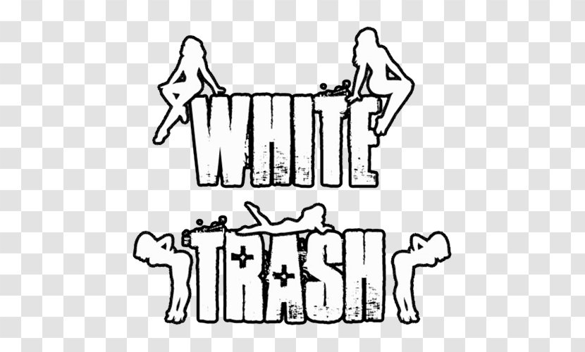 White Trash Waste Trailer Clip Art - Monochrome - Hand Transparent PNG
