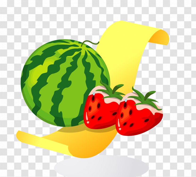 Watermelon Fruit Clip Art - Strawberry - Vector And Strawberries Transparent PNG