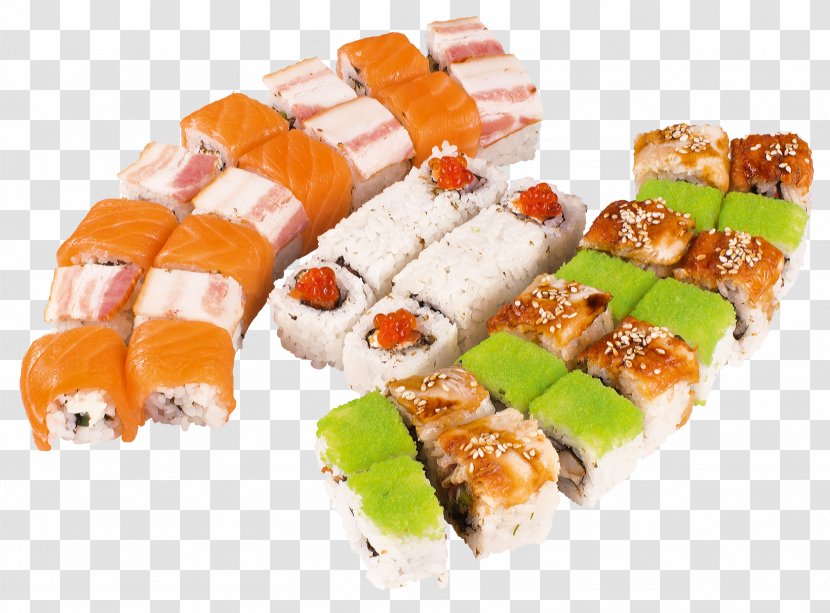 Sushi California Roll Japanese Cuisine Makizushi Sashimi Transparent PNG