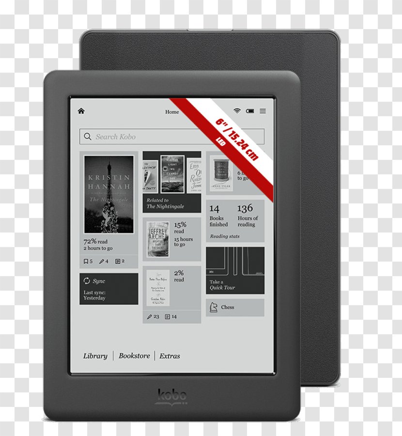 Kobo Touch Glo Aura Boox E Ink - Display Device Transparent PNG