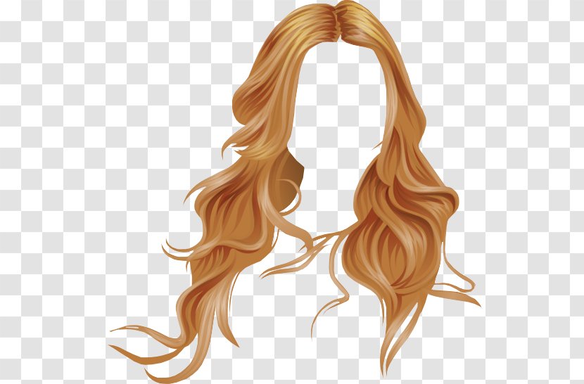 Long Hair Wig Stardoll Coloring Blond - Brown Transparent PNG