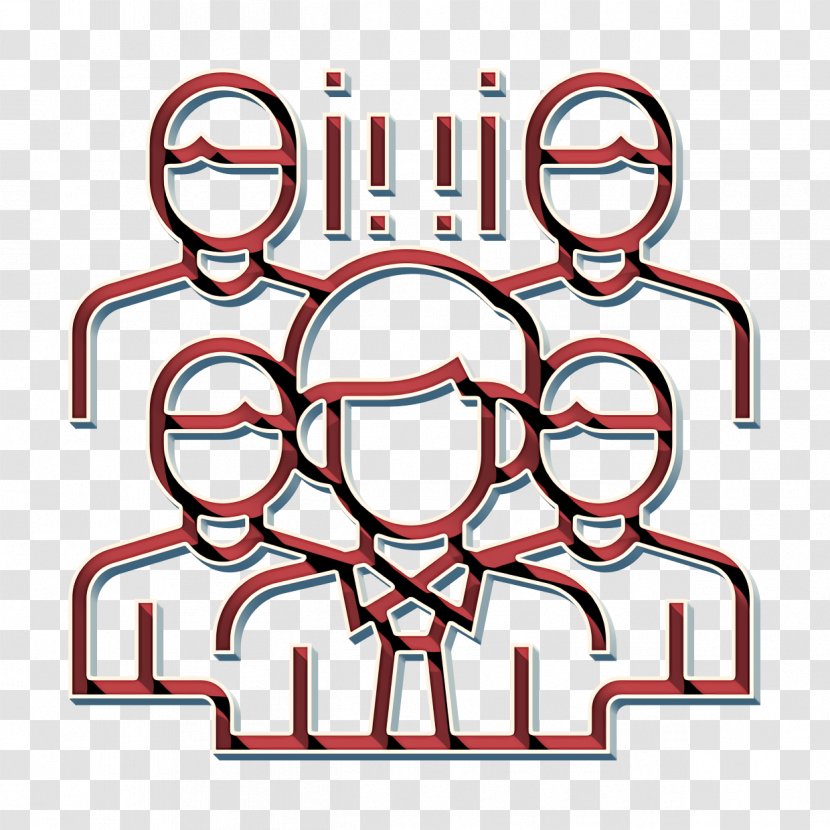 Teamwork Icon - Customer - Line Art Transparent PNG