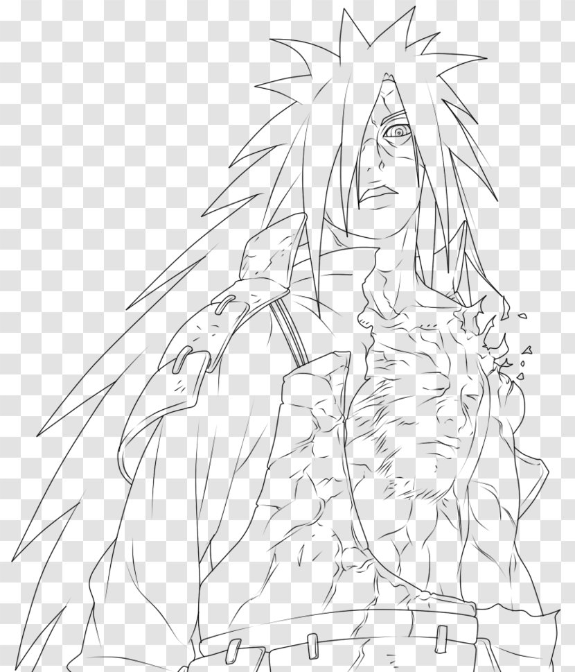 Obito Uchiha Line Art Zetsu Madara Kakashi Hatake - Cartoon - Naruto Transparent PNG