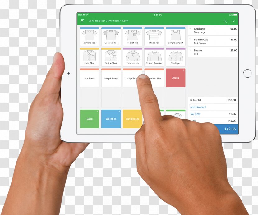 IPad Point Of Sale Computer Software Sales Vend - CASHIER Transparent PNG