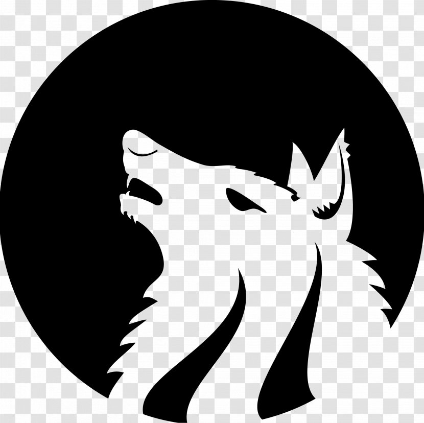 Gray Wolf - Monochrome Transparent PNG