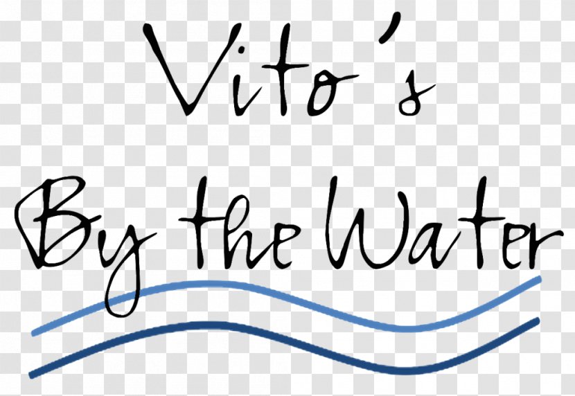 Vito's By The Water Blue Hills Avenue Extension Handwriting Calligraphy - Happiness - Black And White Transparent PNG