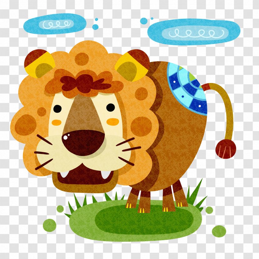 Lion Tiger Clip Art - Animation - Cartoon Version Of The Transparent PNG