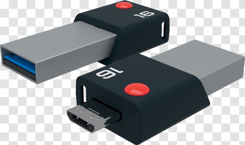USB Flash Drives EMTEC 32GB Mobile & Go T200 3.0 On-The-Go Drive ECMMD32GT203 Computer Data Storage Transparent PNG