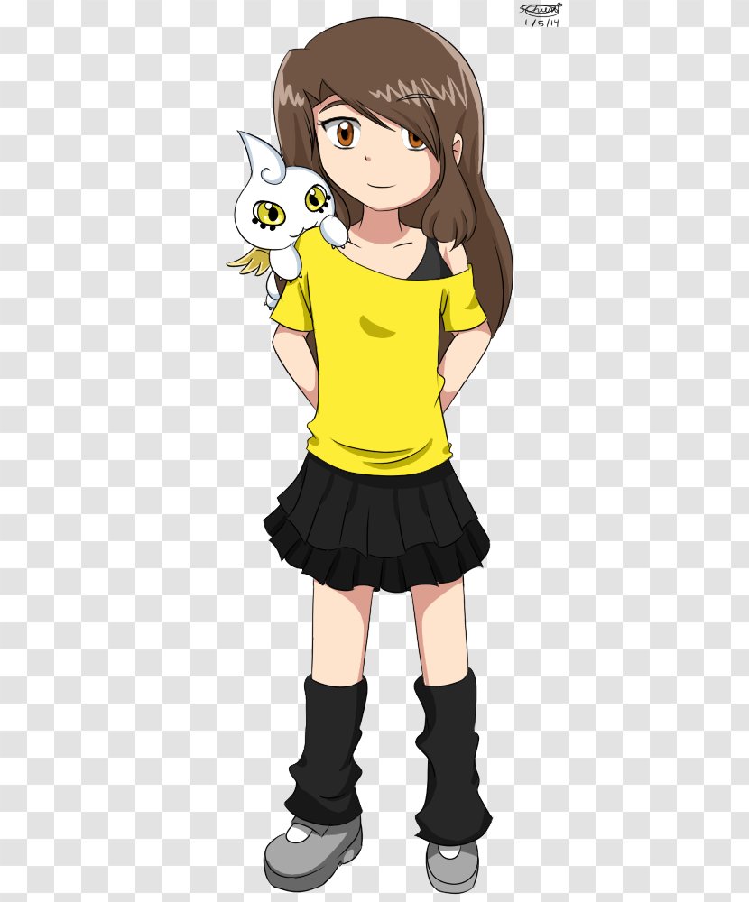 Shoe School Uniform Outerwear Black Hair - Frame - Digimon Fusion Transparent PNG