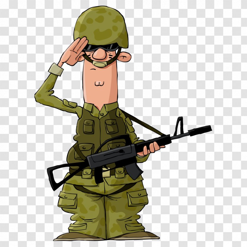 Soldier Cartoon Army Clip Art - Vector Transparent PNG