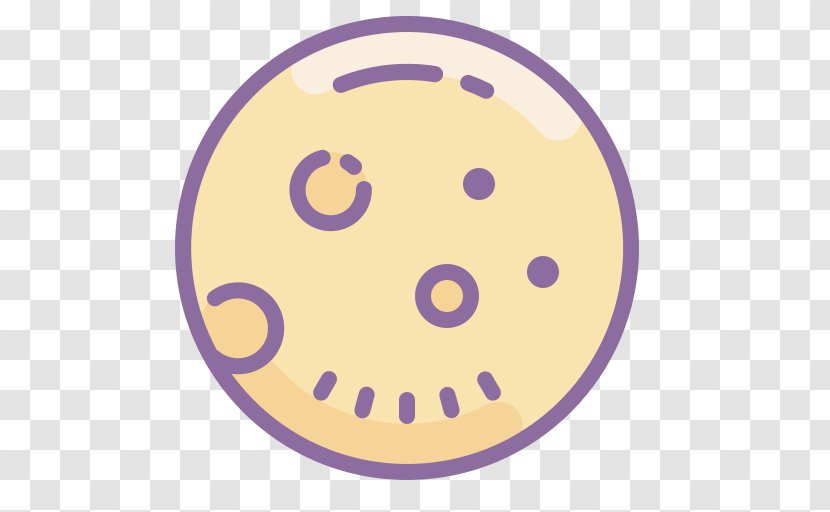 Clip Art Emoji - Full Moon Transparent PNG