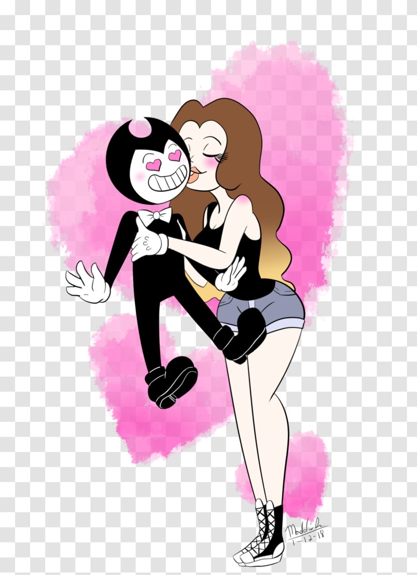 Bendy And The Ink Machine Woman Mermaid Jessica Rabbit Girlfriend - Watercolor Transparent PNG