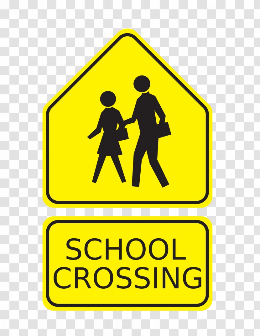 Pedestrian Crossing School Guard Traffic Sign Road - Signs Transparent PNG
