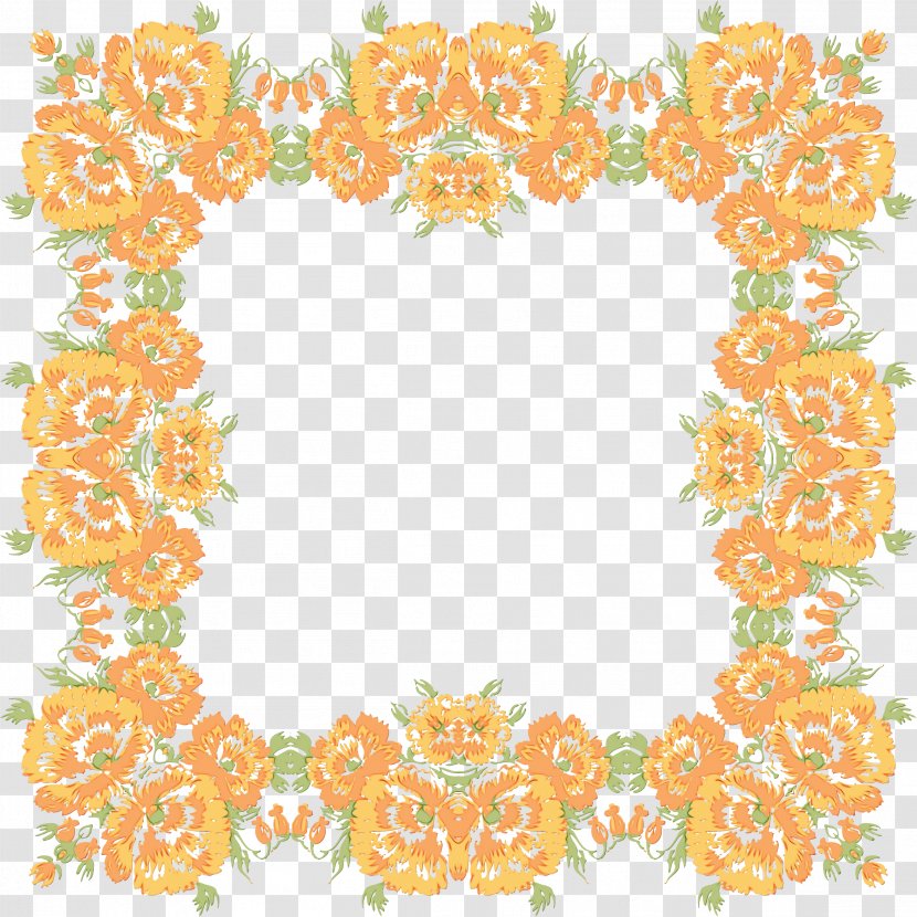 Floral Design - Orange - Visual Arts Symmetry Transparent PNG