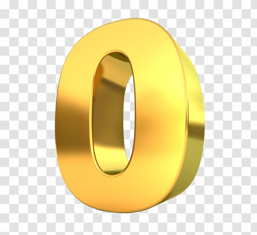 Numerical Digit 0 Arabic Numerals Gold - Ring - Number Transparent PNG