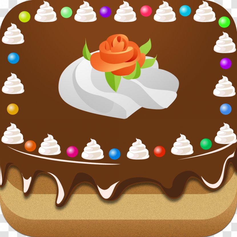Chocolate Cake Torte Decorating Royal Icing - Pasteles Transparent PNG