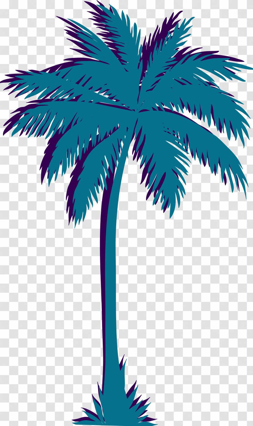Palm Trees Vaporwave Clip Art Vector Graphics - Woody Plant - Spring Break Clipart Download Transparent PNG