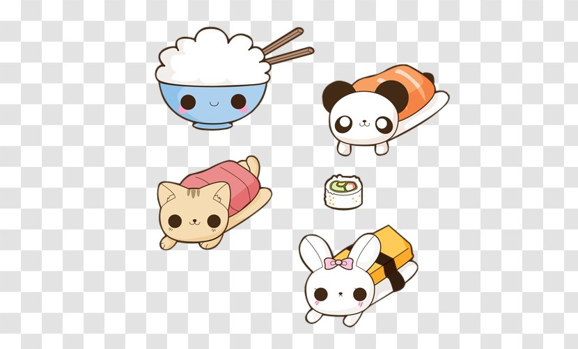 Japanese Cuisine Sushi Kavaii Onigiri Puppy - Tree Transparent PNG