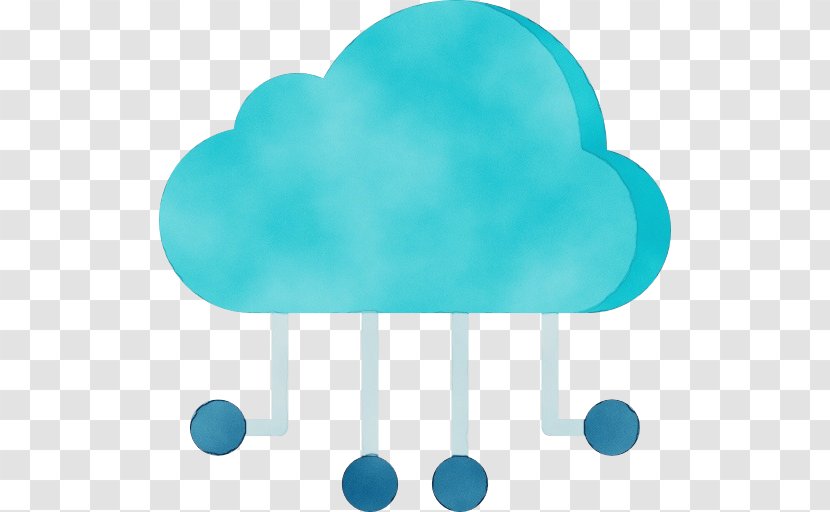 Turquoise Aqua Clip Art Cloud Meteorological Phenomenon - Wet Ink Transparent PNG