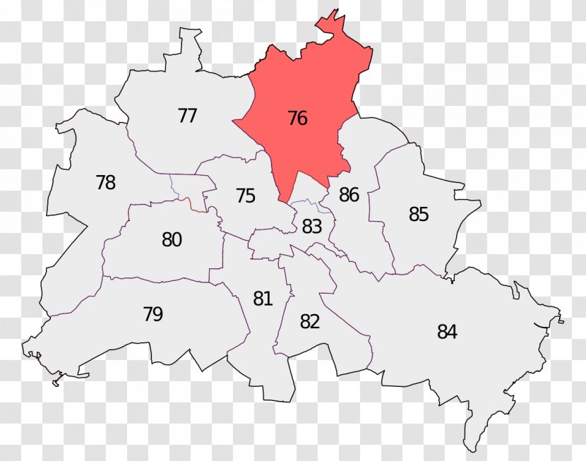 Weissensee Prenzlauer Berg Charlottenburg Pankow Ortsteil - Area - Map Transparent PNG