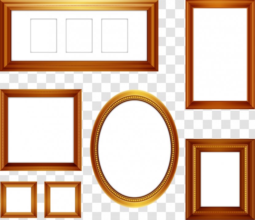 Computer Graphics - Picture Frame - Vector Collection Of Hand-painted Gold Transparent PNG