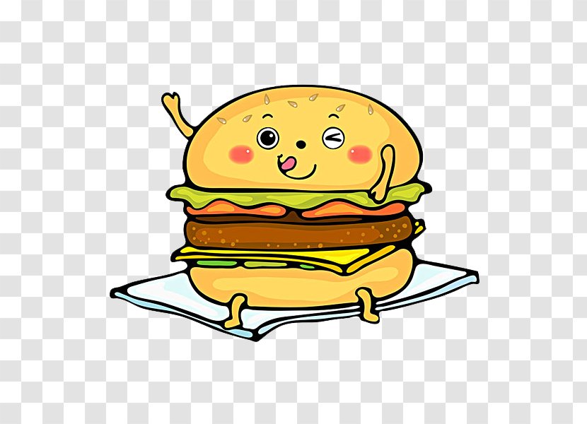 Hamburger Fast Food Buffalo Burger Cheeseburger - Smiley - Lovely Transparent PNG