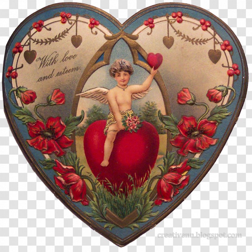 Victorian Era Valentine's Day Greeting & Note Cards Heart Ephemera - Valentines Transparent PNG