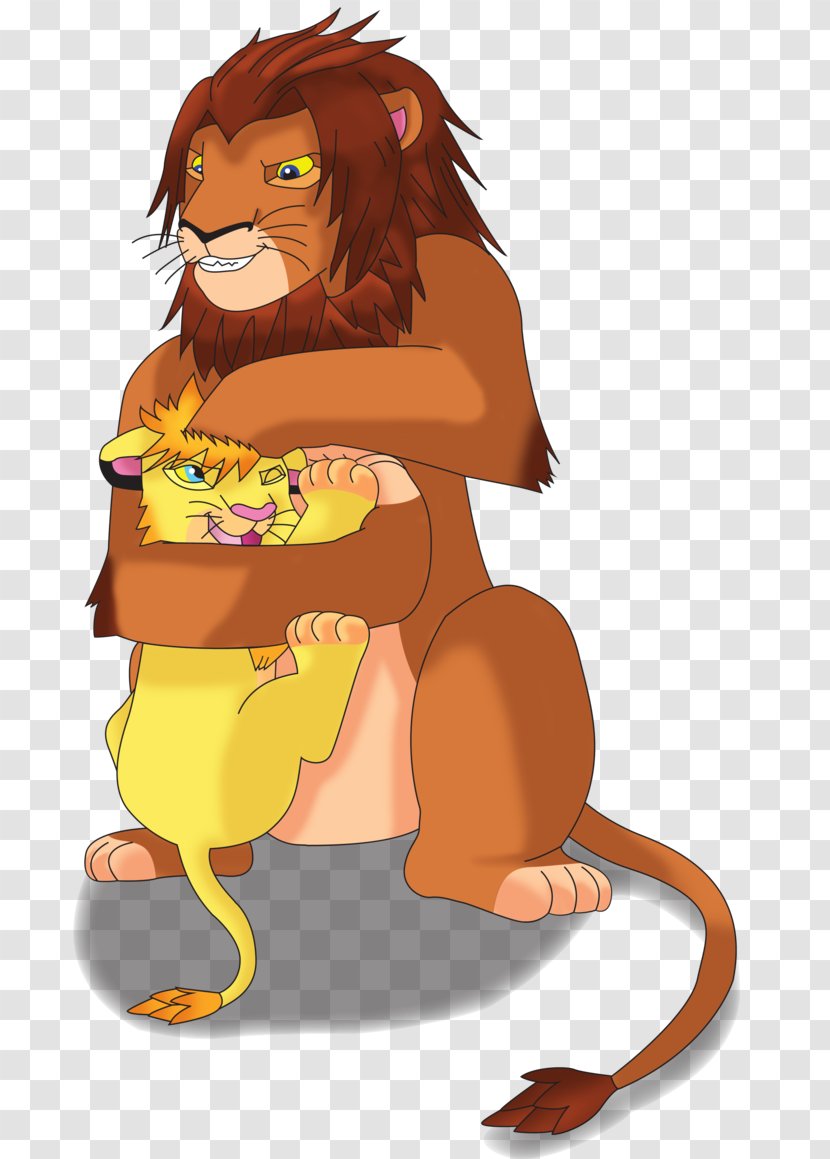 Lion Aqua Panther Big Cat Character - Flower - Illustrator Transparent PNG