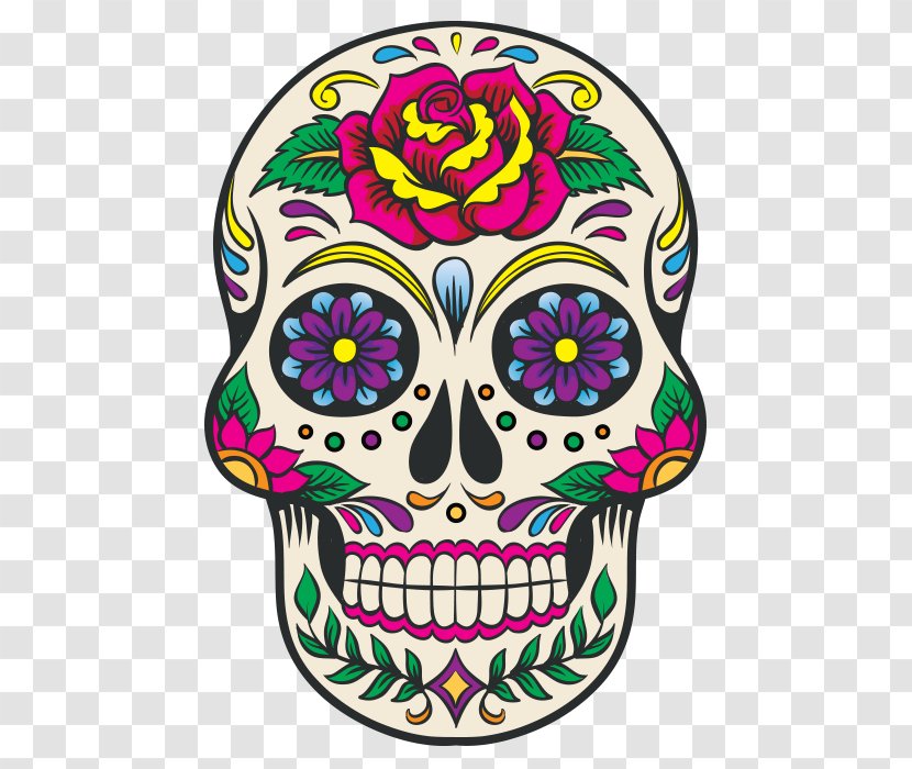 Calavera Day Of The Dead Decal Skull Die Cutting - Sugar Transparent PNG