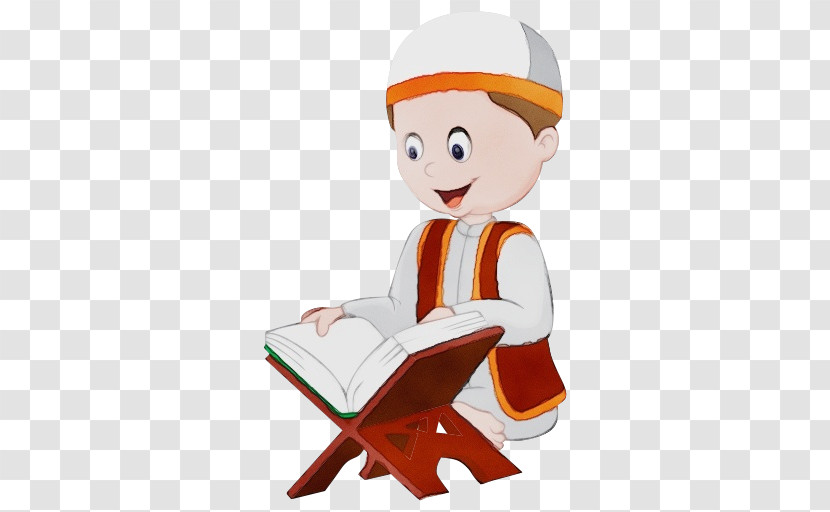 Cartoon Sitting Reading Construction Worker Transparent PNG