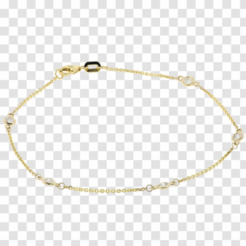 Bracelet Anklet Silver Necklace Jewellery - Body Jewelry - Gold Transparent PNG