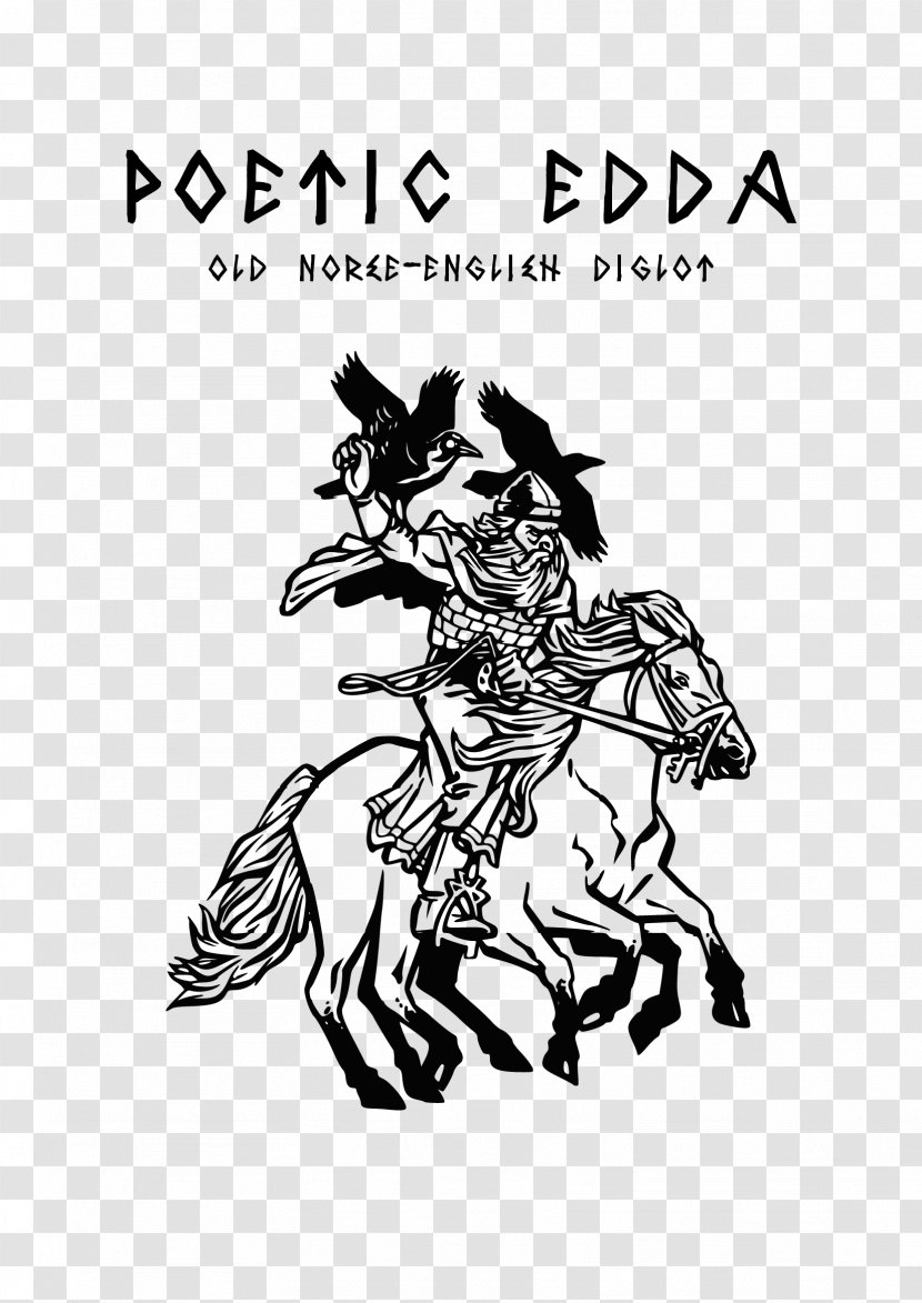 Horse Odin Loki Poetic Edda - Monochrome Photography - Reading Ancient Stories Transparent PNG