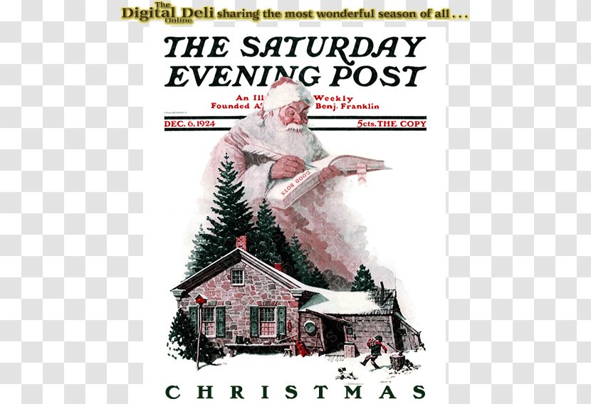 Santa Claus The Saturday Evening Post War News Magazine A Visit From St. Nicholas - Illustrator - Golden Age Of Radio Transparent PNG