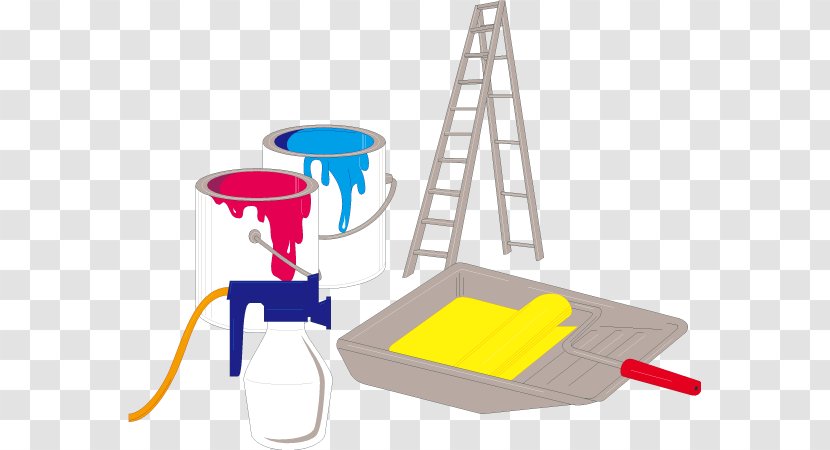 Industry Clip Art - Paint - Cartoon Bucket Ladder Vector Transparent PNG