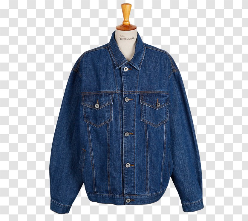 Denim Jacket Cobalt Blue Jeans Sleeve Transparent PNG