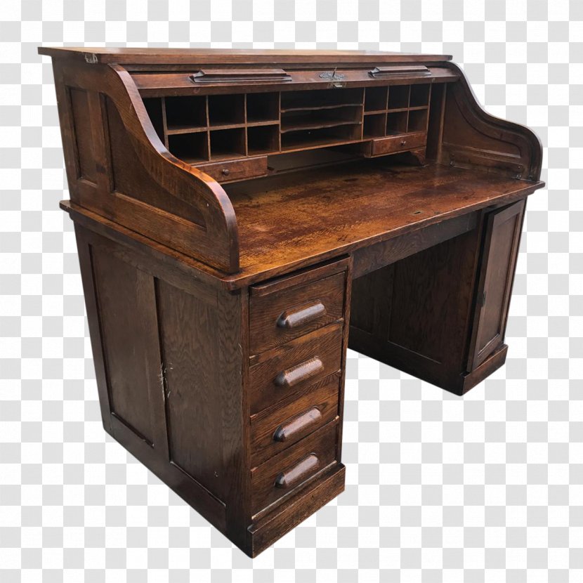 Desk Chiffonier Wood Stain Antique Transparent PNG