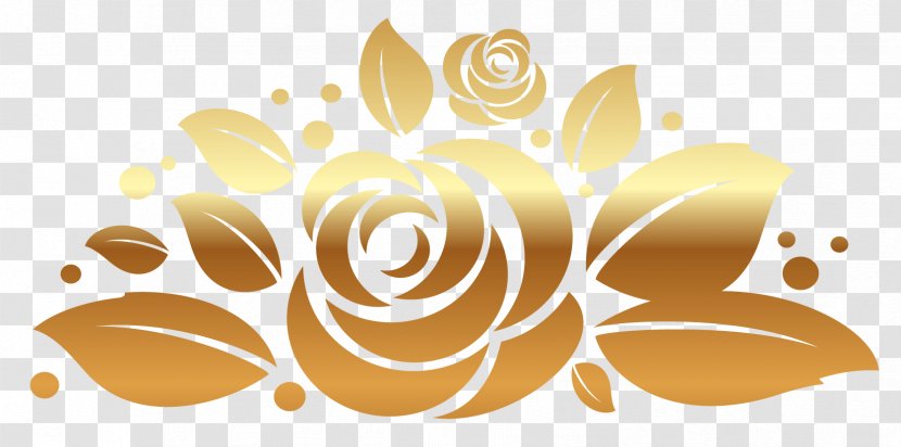 Rose Gold Clip Art - Yellow Transparent PNG