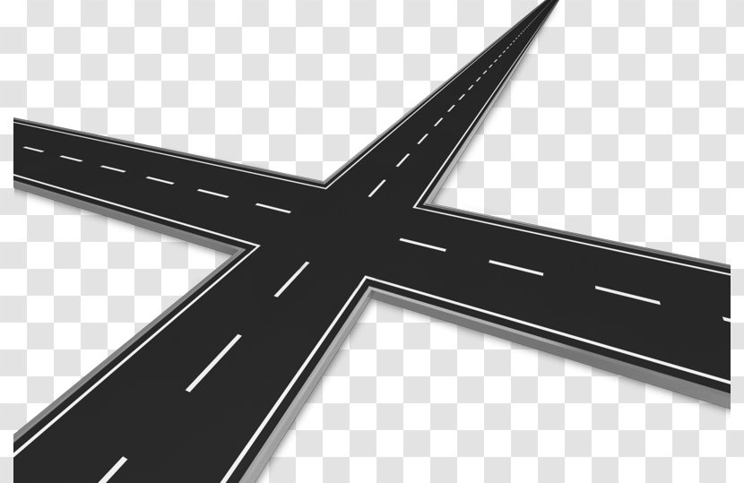 Intersection Road Clip Art - Threeway Junction Transparent PNG