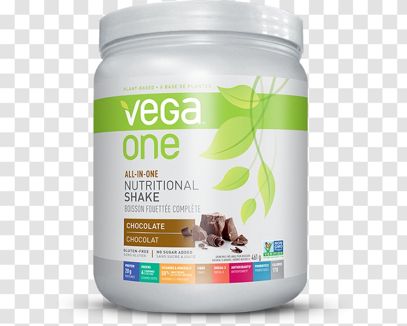 Milkshake Protein Veganism Vega One All-In-One Shake Nutrition - Health Transparent PNG