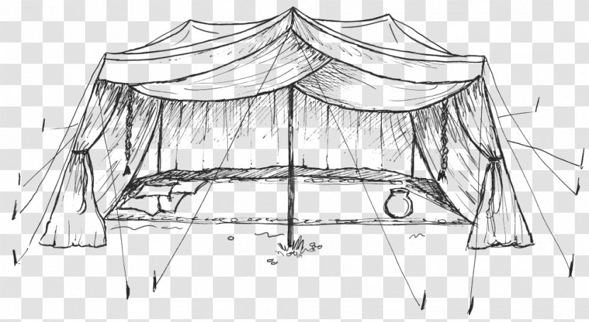 Drawing Art Tent Sketch - Point - Red Transparent PNG