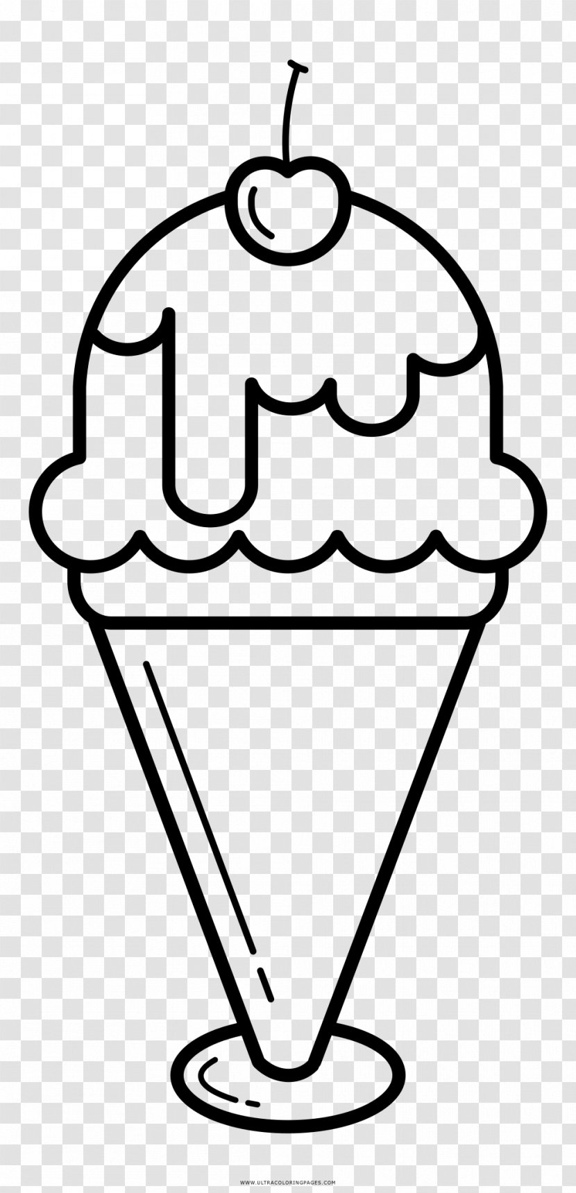 Ice Cream Cones Sundae Drawing Coloring Book - Jam Transparent PNG