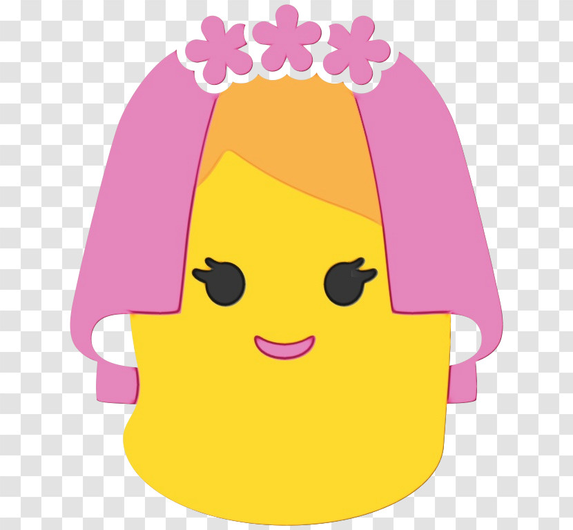 Yellow Cartoon Pink Smile Magenta Transparent PNG