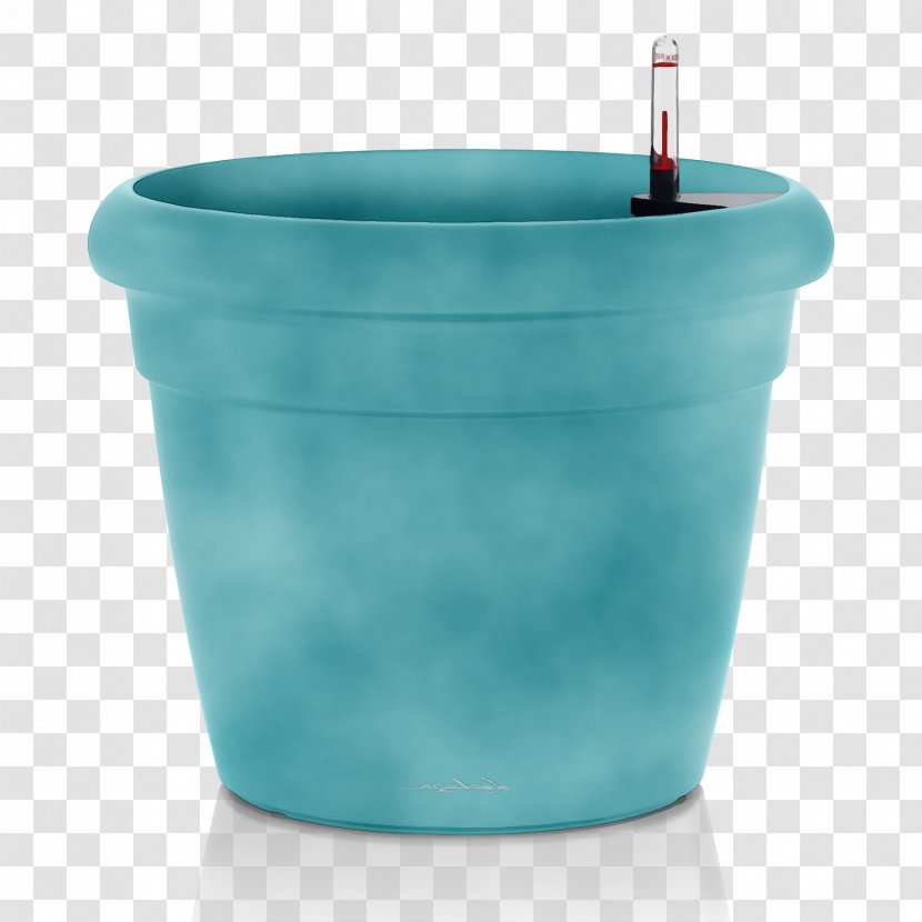 Turquoise Aqua Plastic Tumbler - Flowerpot Transparent PNG