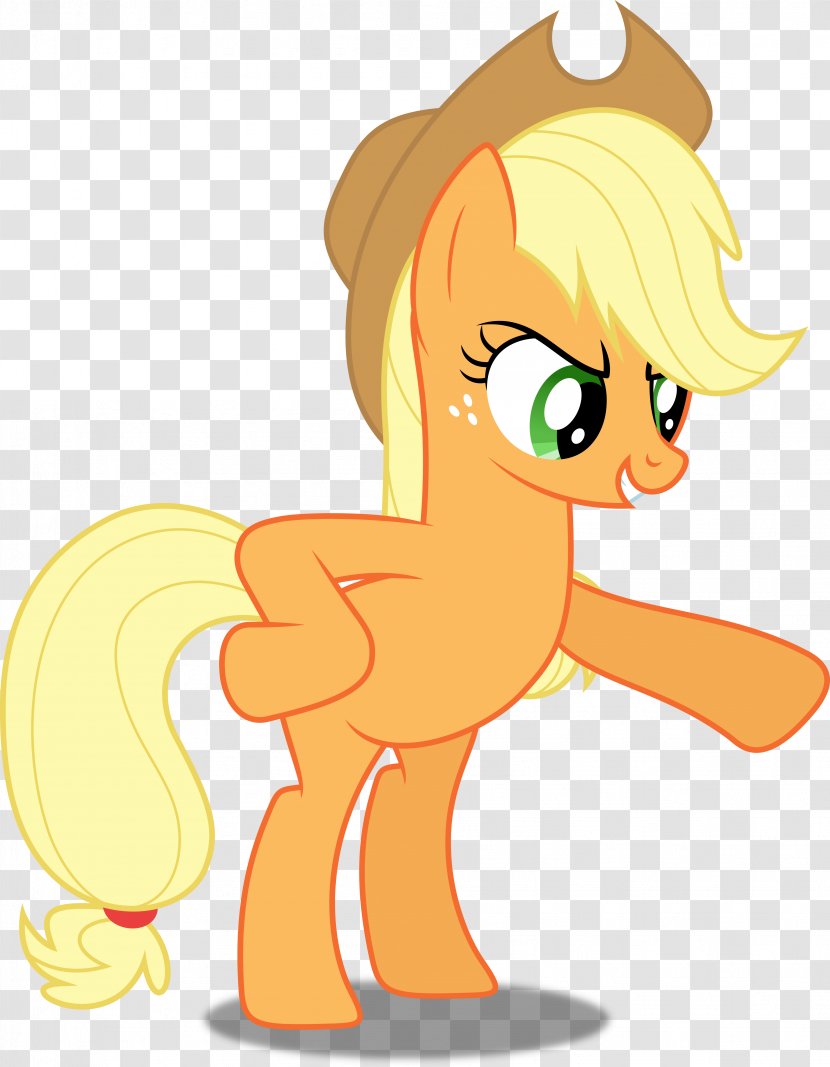 Applejack Pony Rarity Pinkie Pie Rainbow Dash - Cartoon Transparent PNG