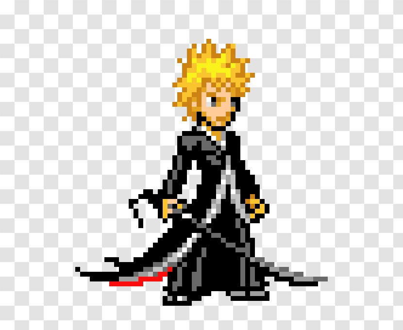 Ichigo Kurosaki Rukia Kuchiki Zangetsu Bleach Pixel Art - Heart Transparent PNG