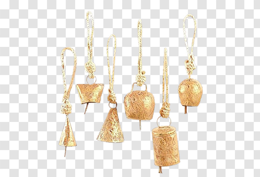 Earrings Jewellery Gold Metal Brass Transparent PNG