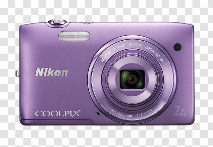 Nikon COOLPIX S3500 Point-and-shoot Camera Zoom Lens - Digital Cameras Transparent PNG