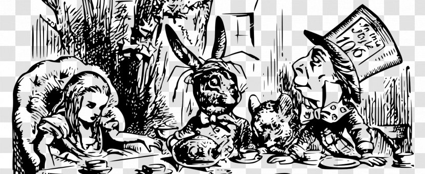 Alice's Adventures In Wonderland And Through The Looking-Glass Mad Hatter Tea - Party Transparent PNG